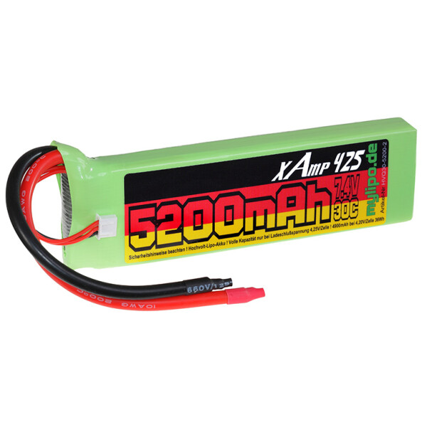 HV - Lipo Battery 5200mAh 7,4V 2S 35C/70C