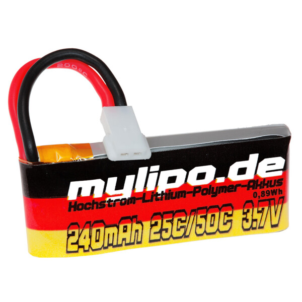 Lipo Akku 240mAh 3,7V 25C/50C HEIM 100 3D GRAUPNER WLK-Stecker