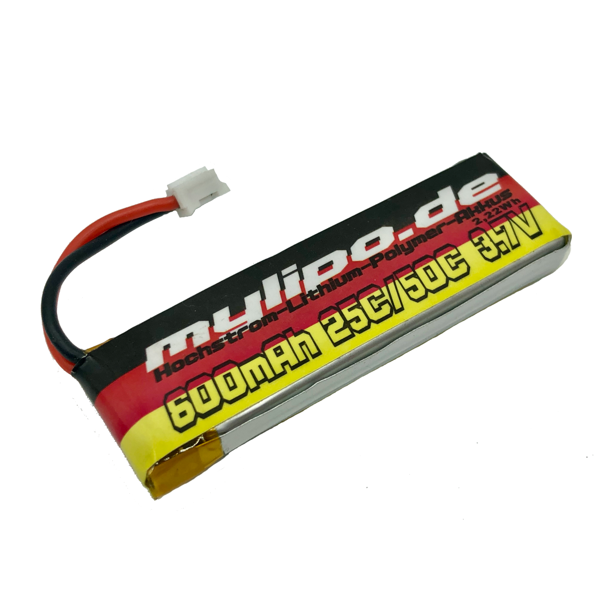 Lipo Akku 600mAh 3,7V 25C/50C Nano QX2 FPV / Inductrix...