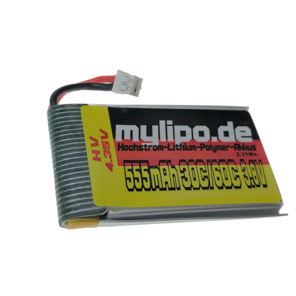 Lipo Akku 555mAh 3,8V HV 30C/60C PH2 / mcp / PWC Stecker