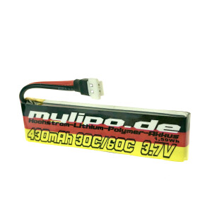 Lipo Battery 430mAh 3.7V 30C/60C Walkera Male