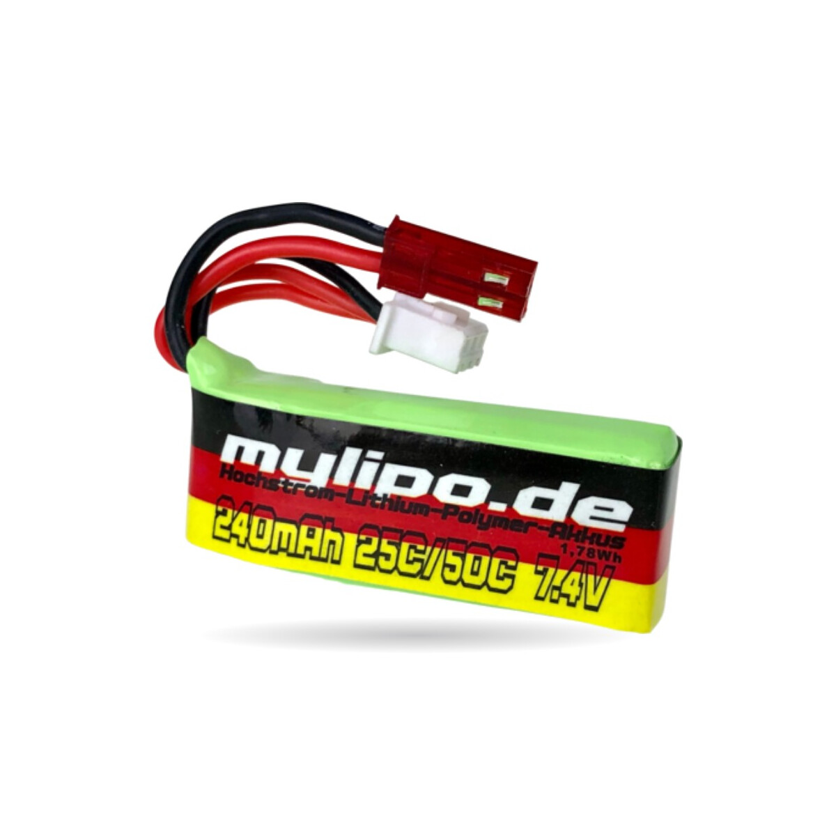 Lipo Akku 240mAh 7,4V 25C/50C JST Airsoft