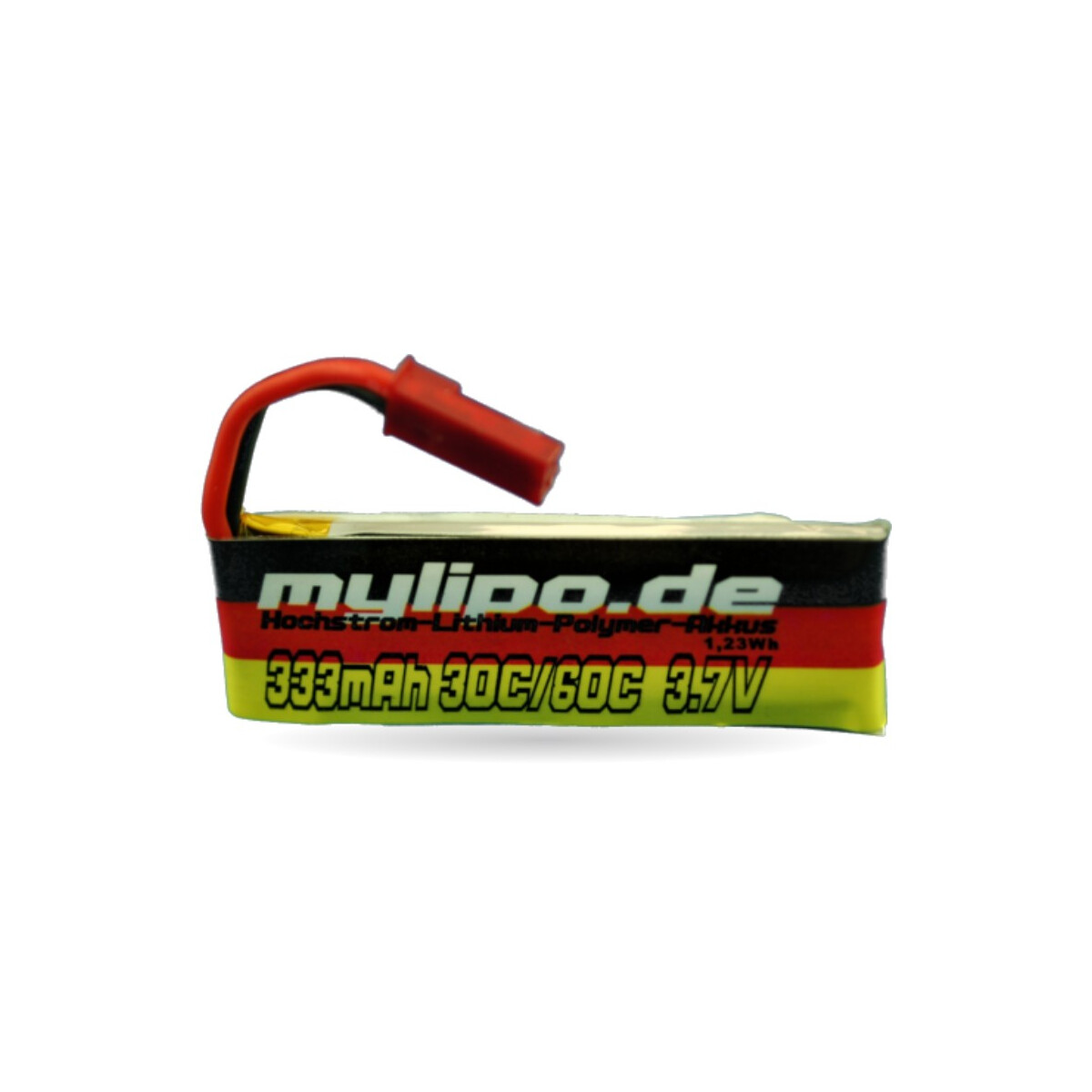 Lipo Akku 333mAh 3,7V 30C/60C JST (rot) Stecker