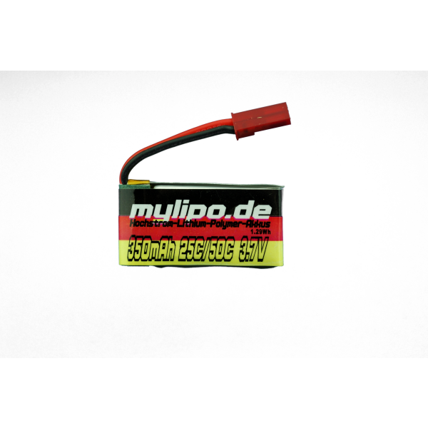 Lipo Akku 350mAh 3,7V 25C/50C JST(rot) Stecker