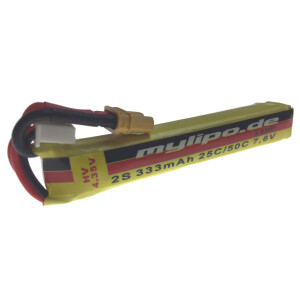 Lipo Battery 333mAh 7.6V 2S 25C/50C HV 4.35V XT30