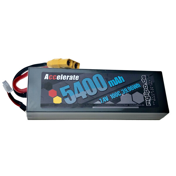 Lipo Battery 5400mAh 7.4V 100C Hardcase XT90