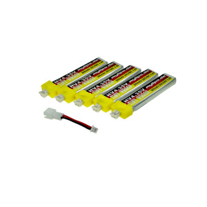 Lipo Akku 205mAh HV 3,8V 25C/50C PH2 Stecker TinyWhoop F&uuml;nferpack+ Adapter Stecker Molex