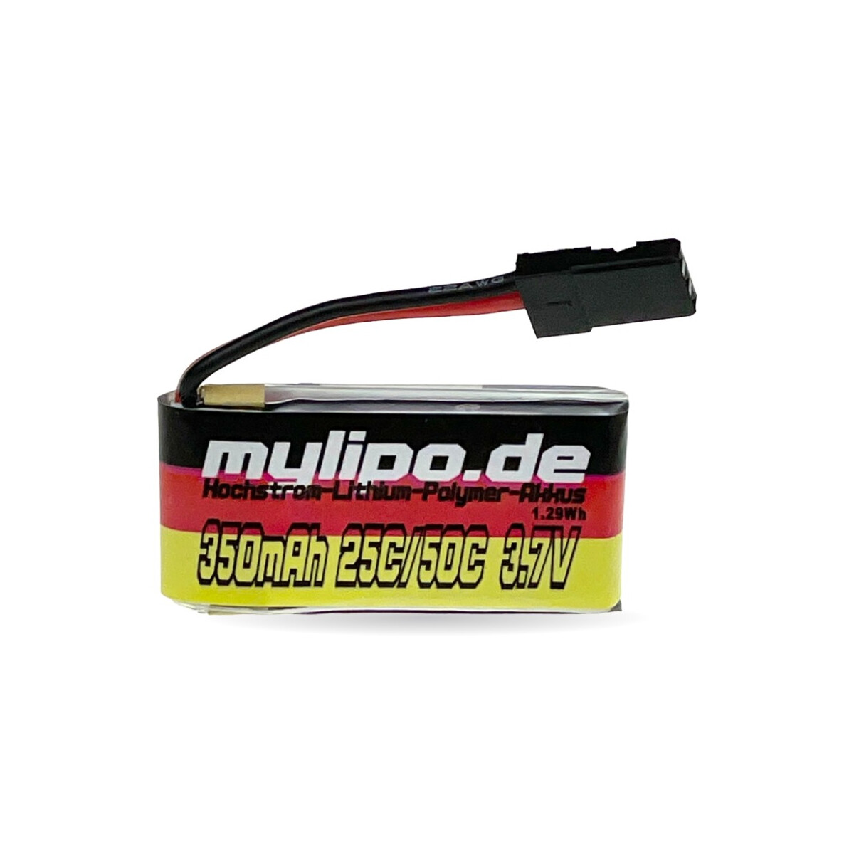 Lipo Akku 350mAh 3,7V 25C/50C JR  Stecker