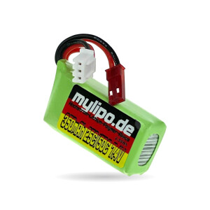 Lipo 350mAh 7.4V 2S 25C/50C JST (rot) Airsoft