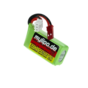 Lipo 350mAh 7.4V 2S 25C/50C JST (red) connector