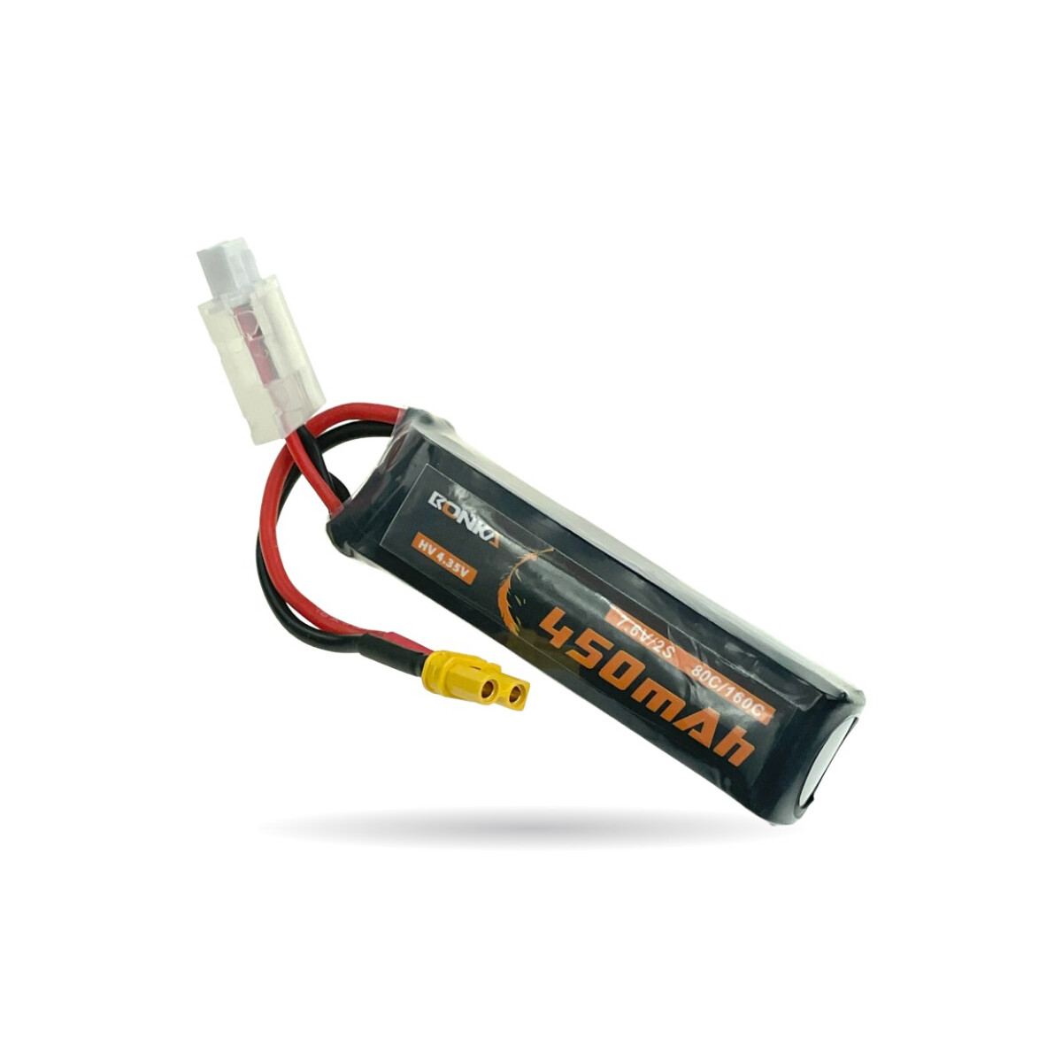 BonkaLipo Akku 450mAh 7,6V HV 2S 80C/160C FPV Parcour XT30