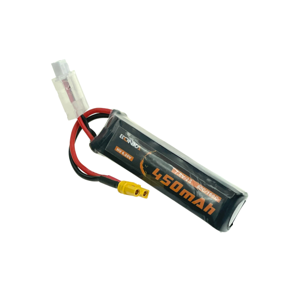 BonkaLipo Akku 450mAh 7,6V HV 2S 80C/160C FPV Parcour XT30