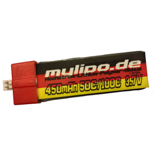 Mylipo Lipo Akku 450mAh 3,7V 50C/100C FPV Nano QX2  GLIMPSE  Inductrix