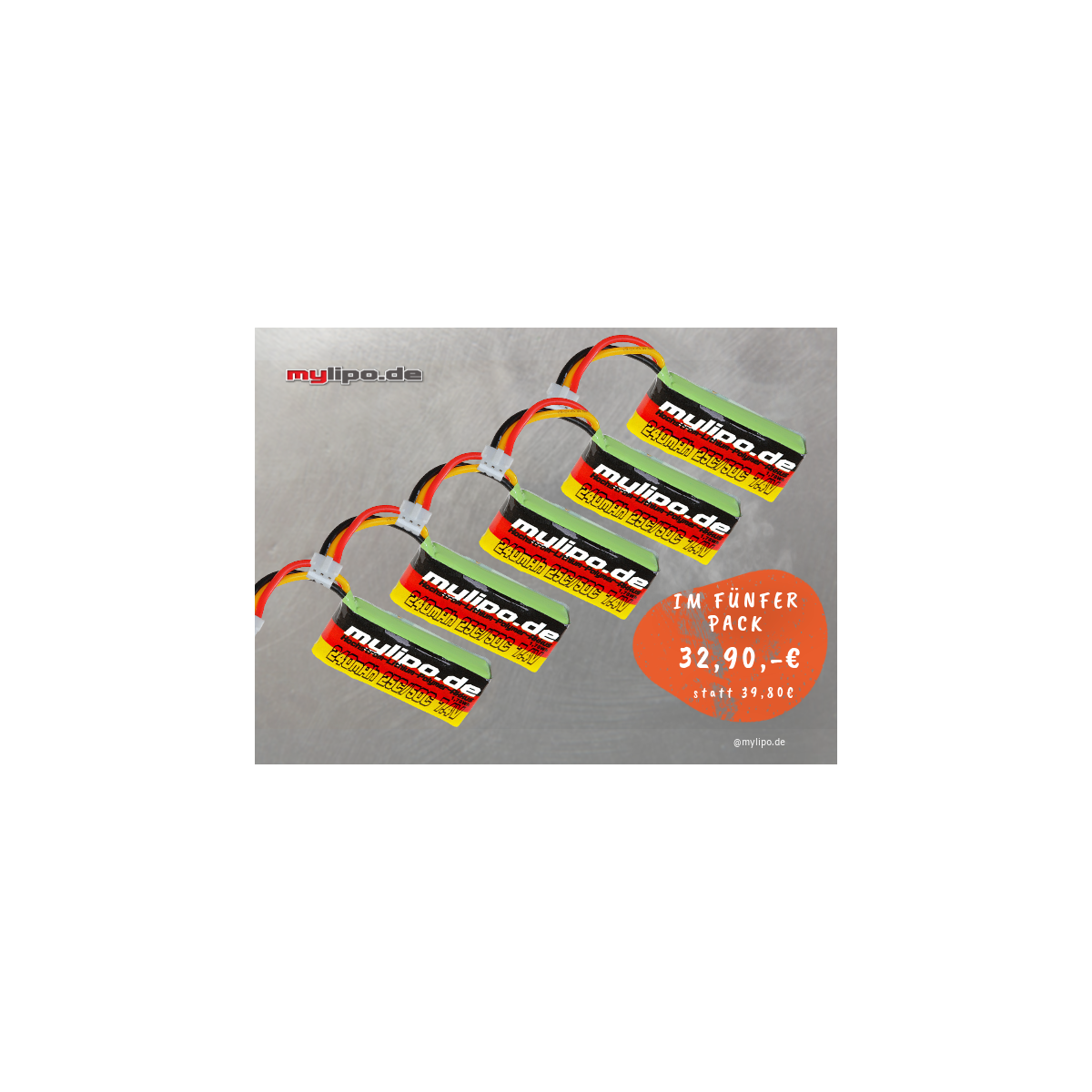 5xLipo Akku 240mAh 7,4V 25C/50C UMX Serie +Blade  mCP X BL