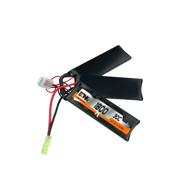 Bonka Airsoft Lipo Akku 1800mAh 3S 11,1V 30C-3-Mini Tam-Tri-Panel