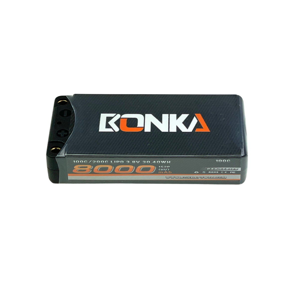 Bonka Lipo Akku HV 8000mAh 3,8V 100C Shorty Hardcase 5mm...
