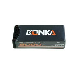 Bonka Lipo Akku HV 8000mAh 3,8V 100C Shorty Hardcase 5mm Bullet
