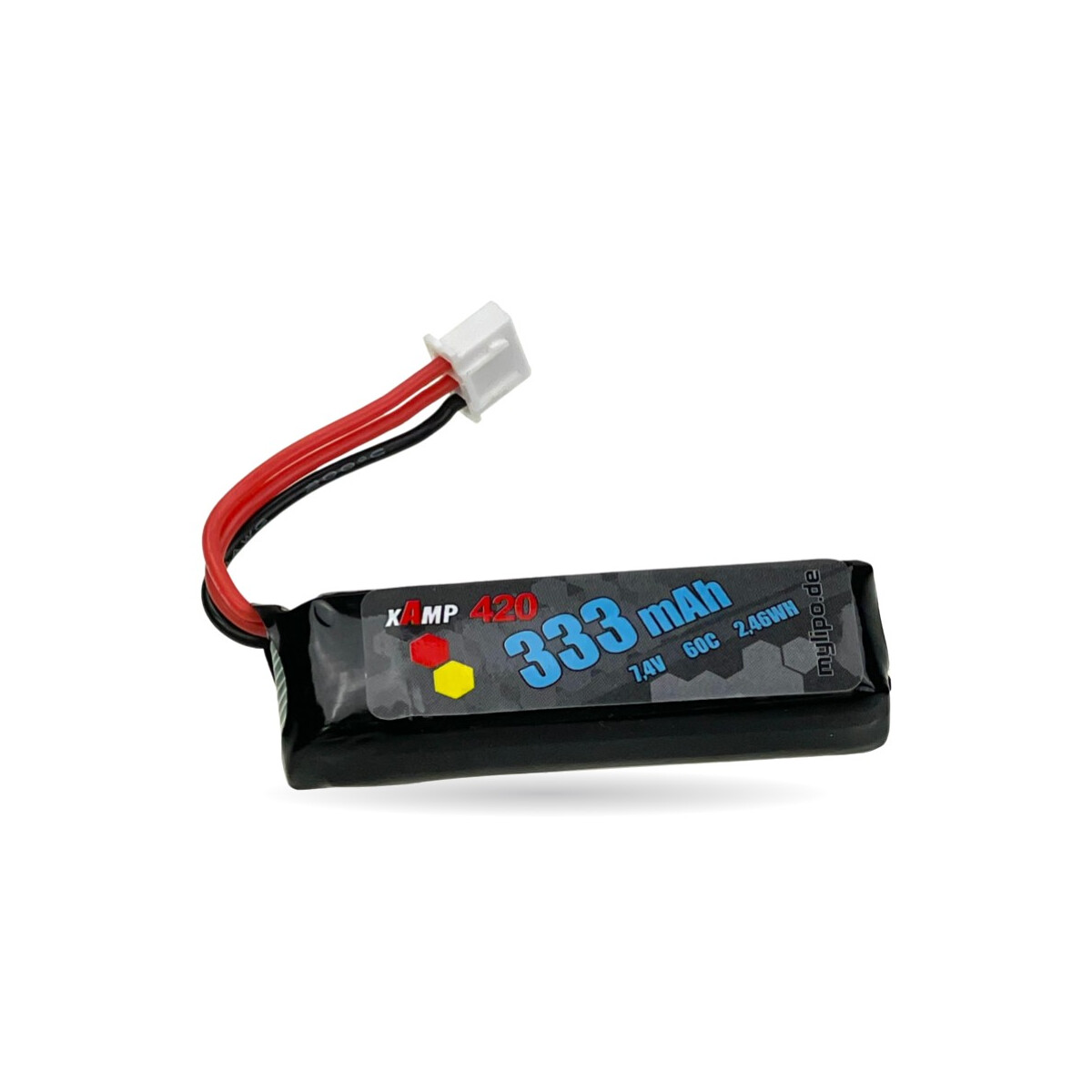 Lipo batterie 333mAh 7,4V 2S 60C/120C Go box