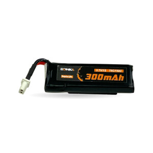 Bonka Lipo Akku 300mAh 3,7V 1S  75C/150C FPV BT2.0 Ultralight