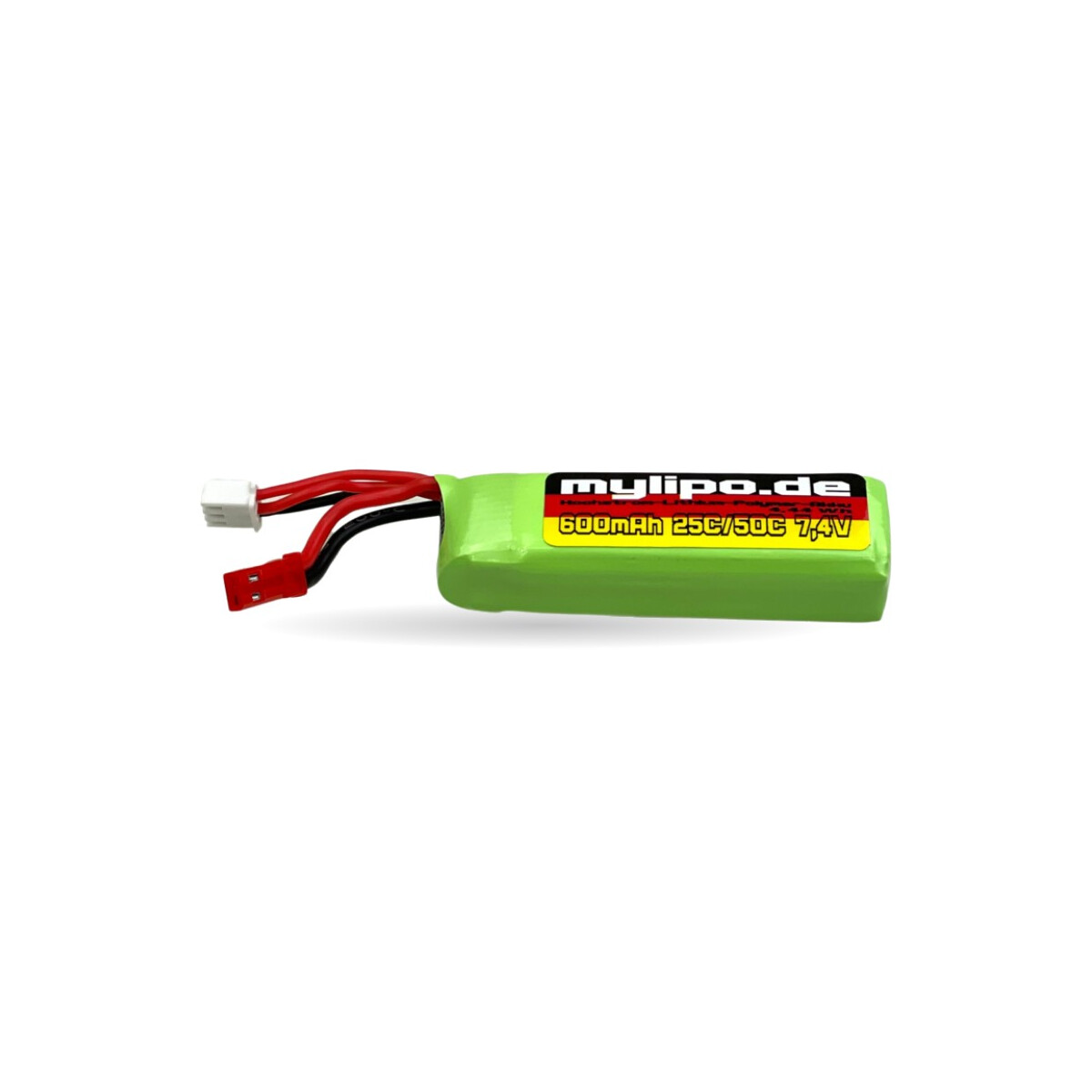 Lipo Akku 600mAh 7,4V 25C/50C JST Stecker (Airsoft)