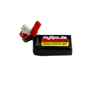 Lipo Akku 250mAh 7,4V 20C/40C JST-Red