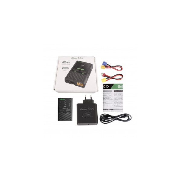 Gens Ace IMARS mini G-Tech USB-C 2-4S 60W RC Battery Charger with Power Supply Adapter and Adpter Cable-EU