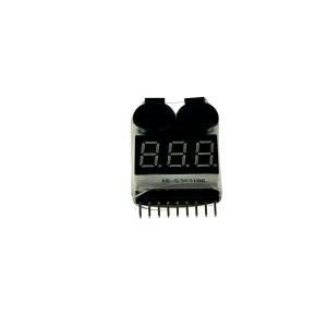 1S-8S Lipo Batterie Tester, RC Lipo Akku Batterie Niederspannungsalarm Checker Summer Alarm Lipo Warner mit LED-Anzeige für Lipo, Li-Ion, LiMn, Li-Fe Batterie