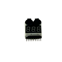 1S-8S Lipo Batterie Tester, RC Lipo Akku Batterie Niederspannungsalarm Checker Summer Alarm Lipo Warner mit LED-Anzeige für Lipo, Li-Ion, LiMn, Li-Fe Batterie