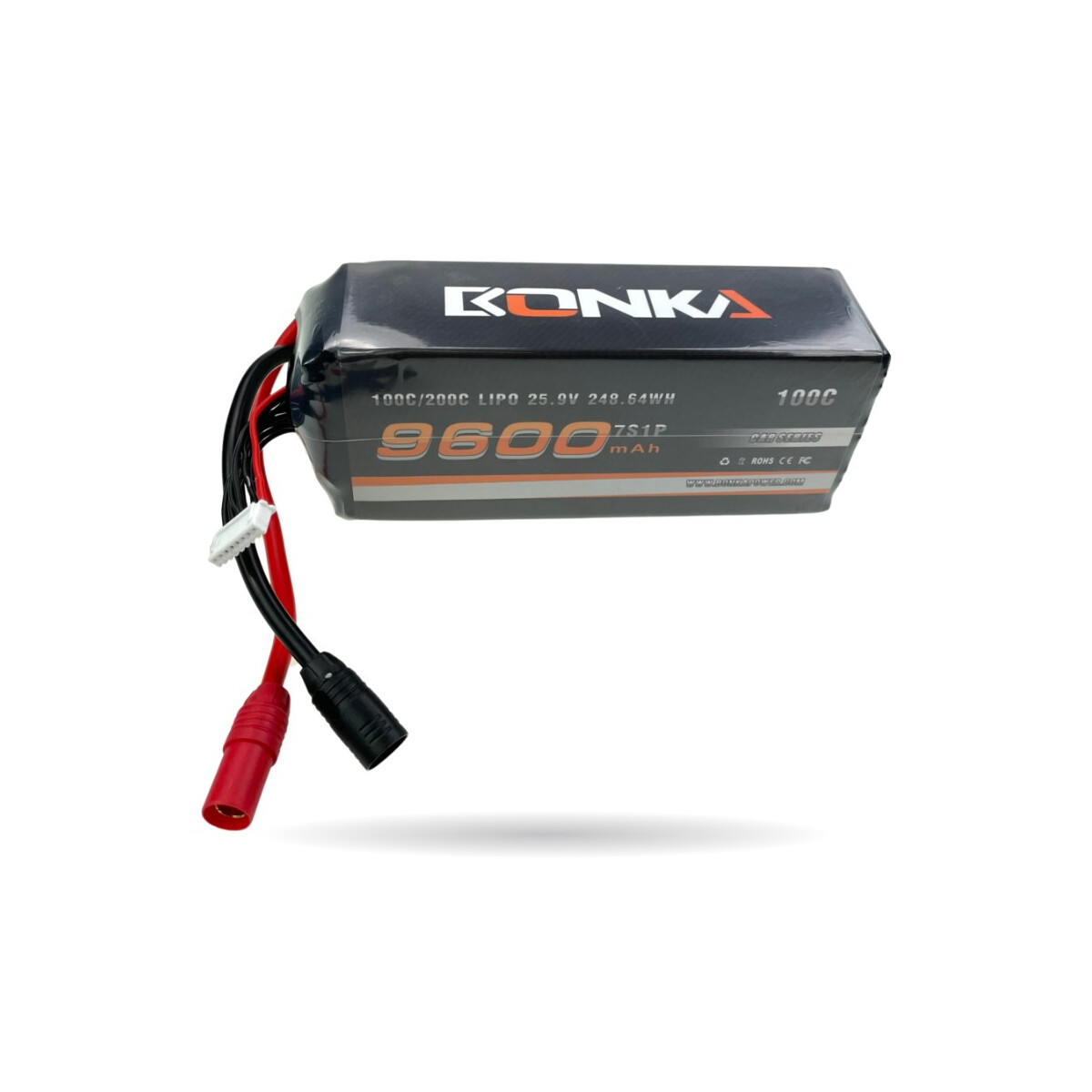 Bonka Lipo Akku  9600mAh 25,9V 100C AS150 Antiblitz