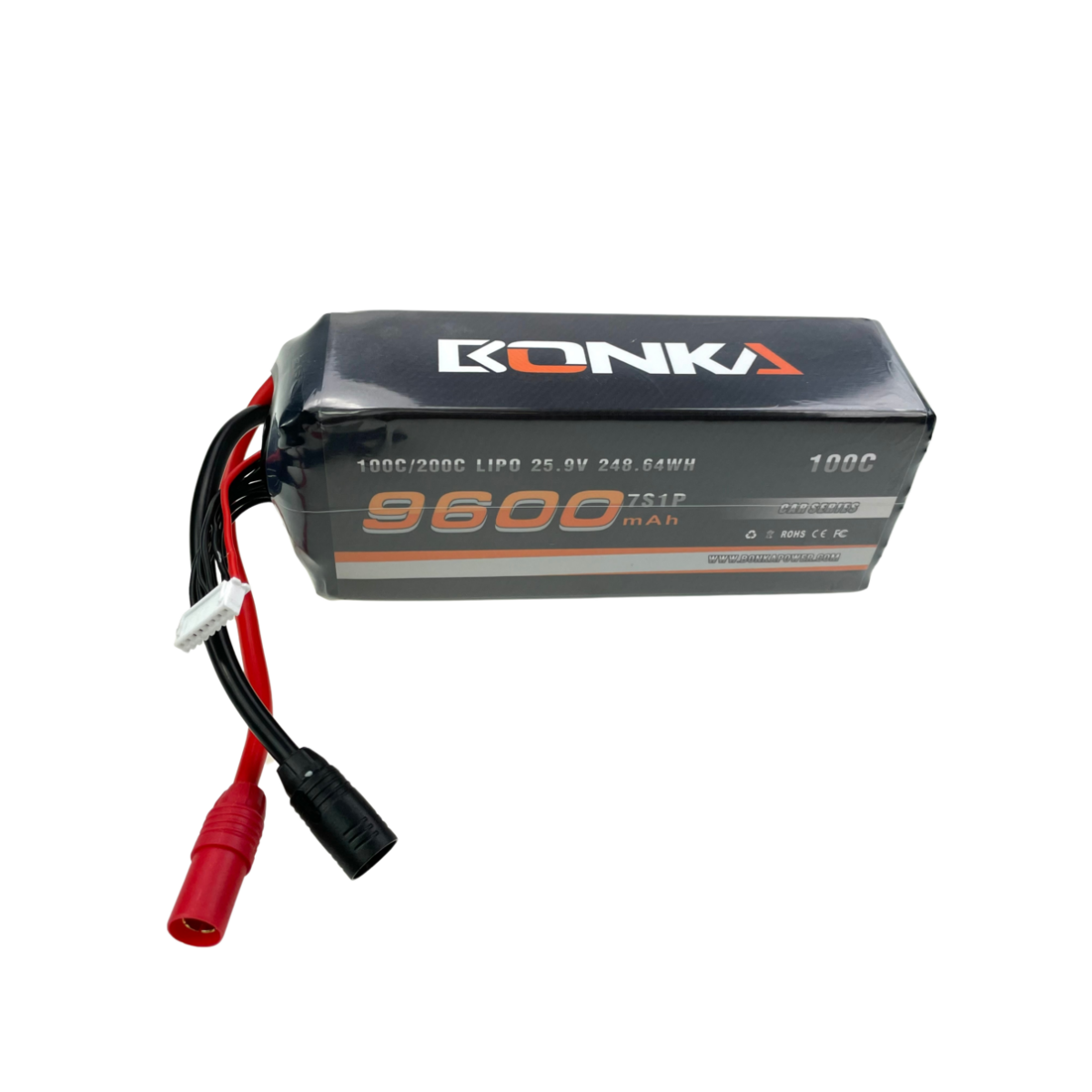 Bonka Lipo Akku  9600mAh 25,9V 100C AS150 Antiblitz