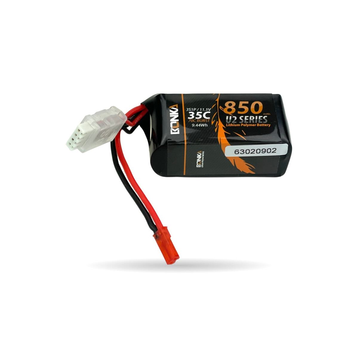 Bonka Lipo Akku 850mAh 11,1V 35C/70C JST box