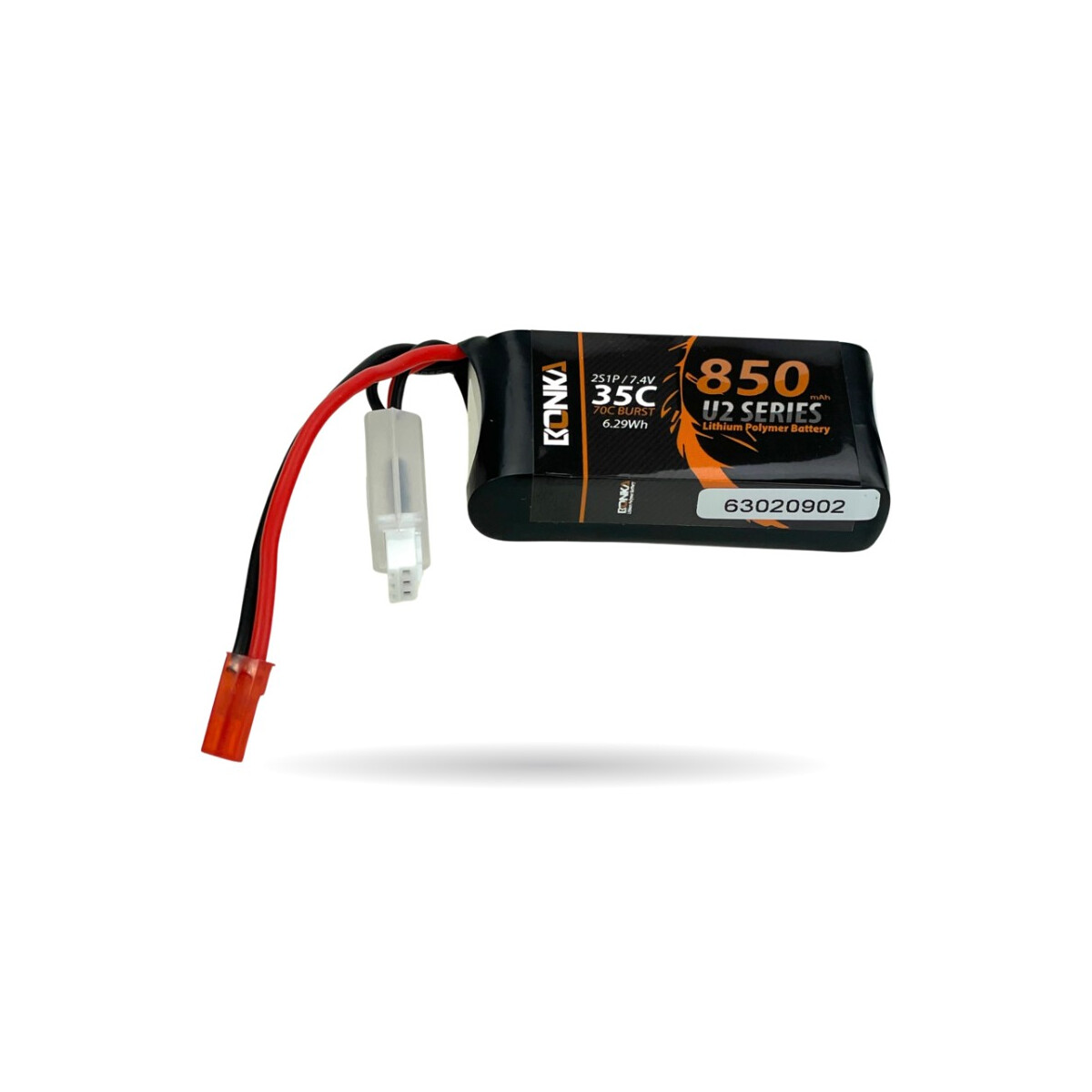 Bonka Lipo Akku 850mAh 7,4V 35C/70C JST  box
