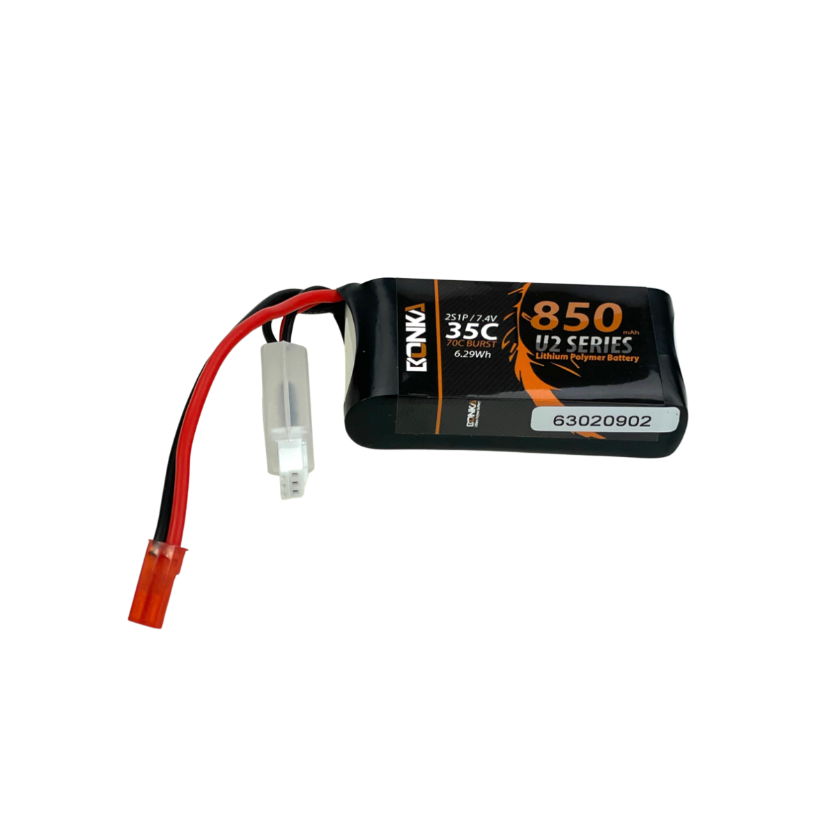 Bonka Lipo Akku 850mAh 7,4V 35C/70C JST Stecker