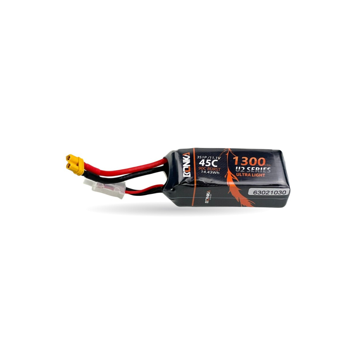 Bonka Lipo Akku 1300mAh 3S 11,1V 45C XT30 (T-Rex 300X)