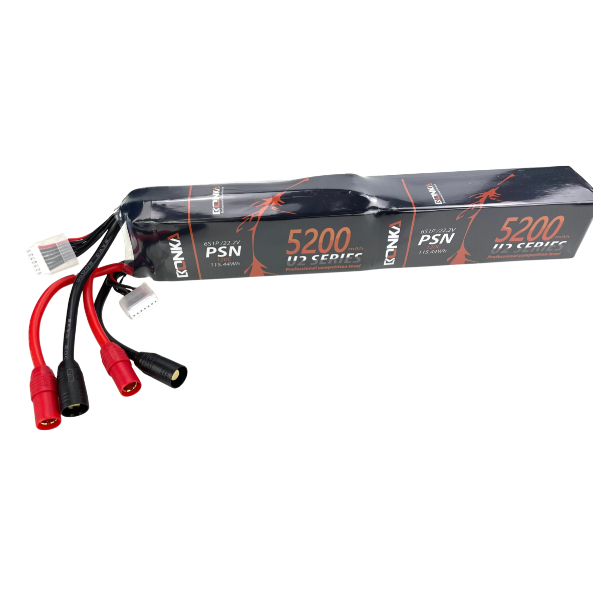 Bonka Lipo Akku 5200mAh 44,4V 12S 120C lang, AS150 Antiblitz
