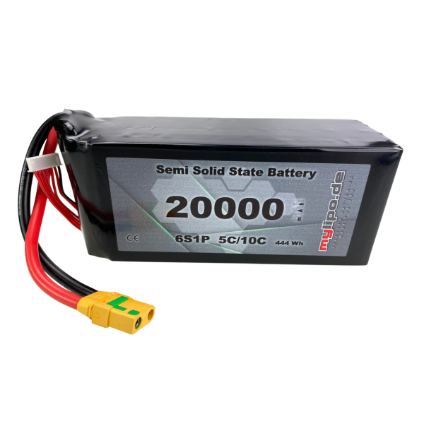 Semi-Solid-State Lipo Akku 20.000mAh 22,2V 5C MULTICOPTER XT90 Antiblitz