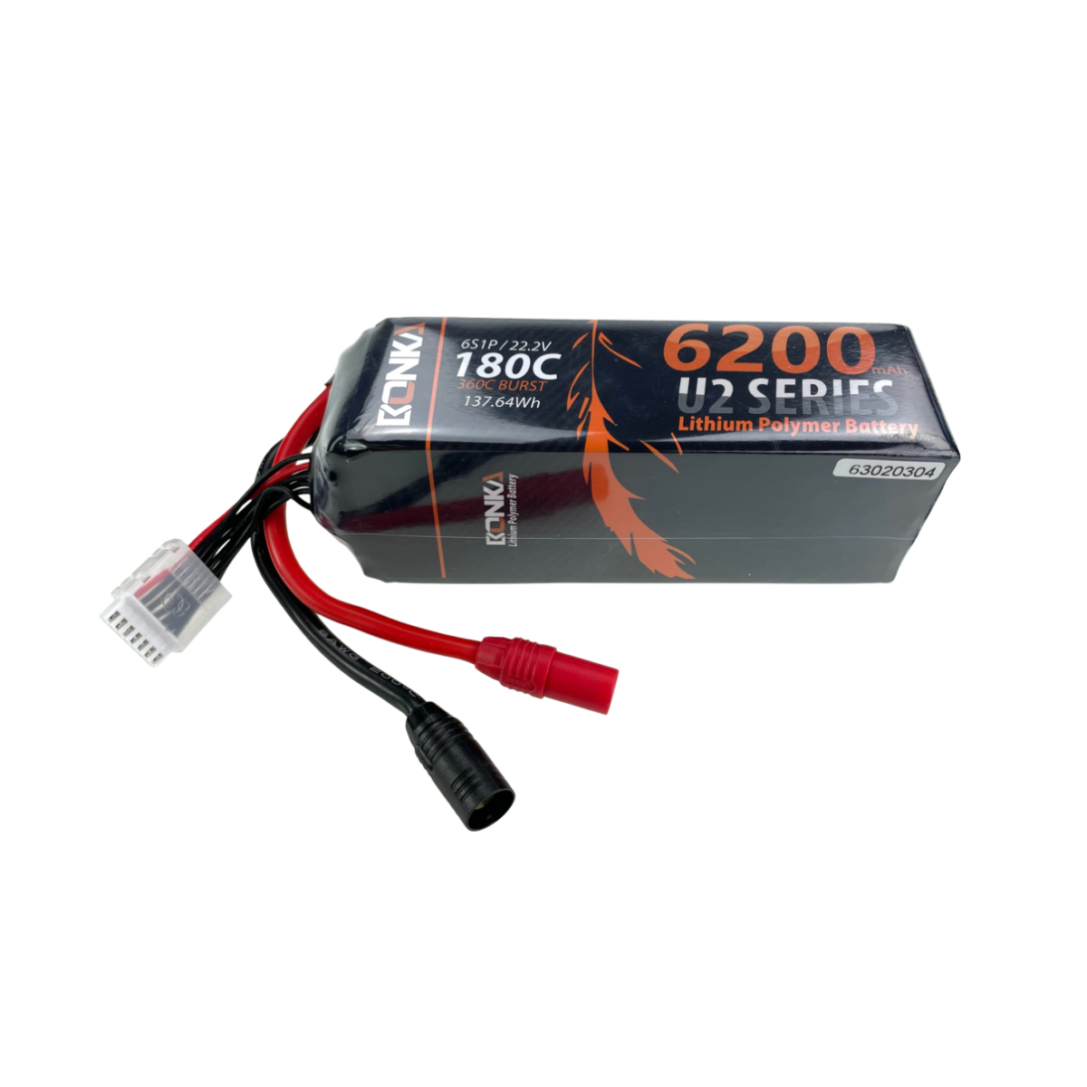 Bonka Lipo Akku 6200mAh 180C U2 22,2V AS150 Antiblitz