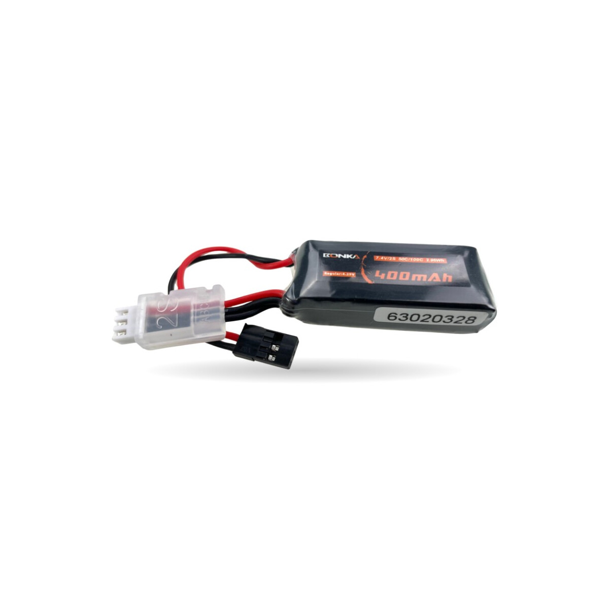 Bonka Lipo Akku 400mAh 7,4V 2S 50C JR-Anschluß