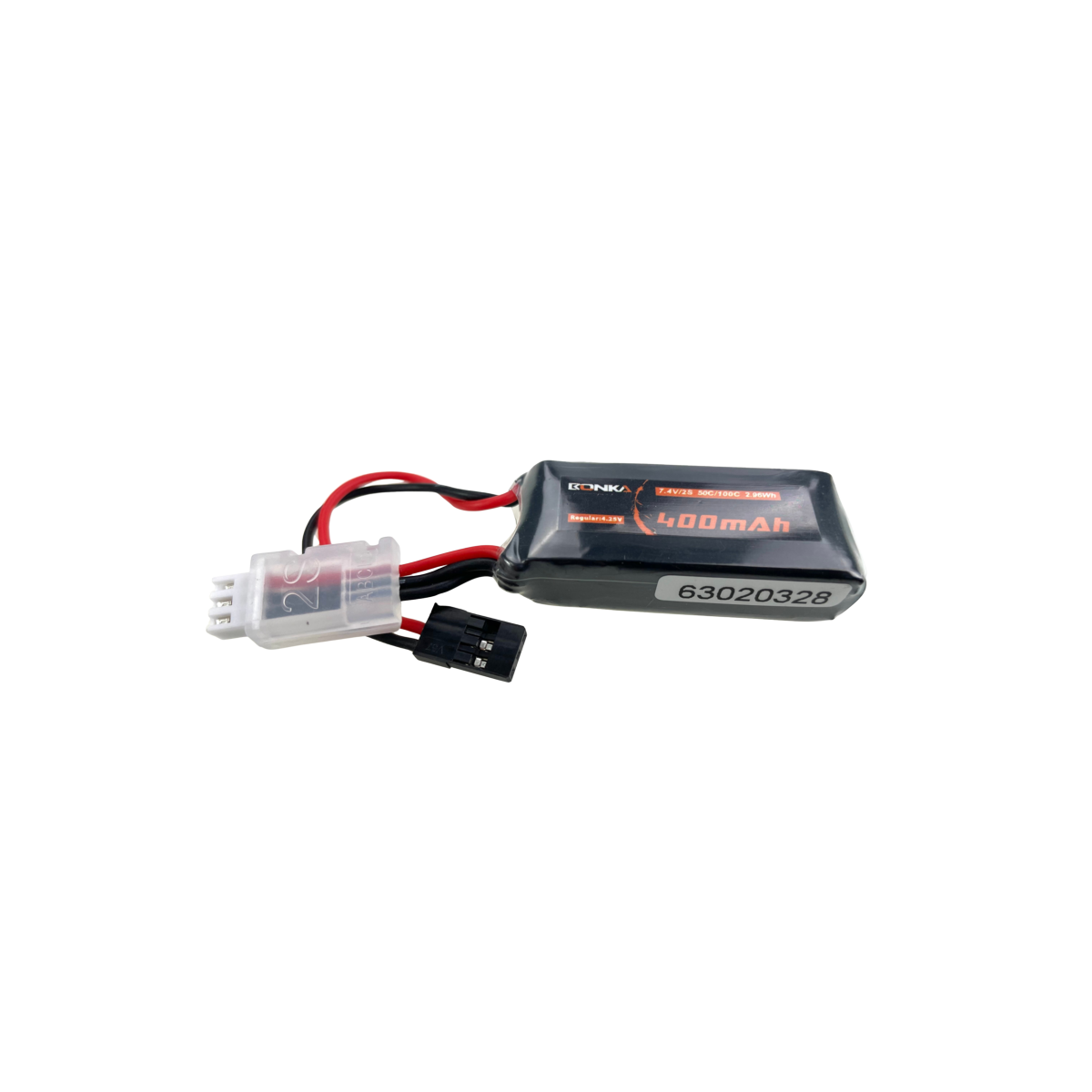 Bonka Lipo Akku 400mAh 7,4V 2S 50C JR-Anschluß