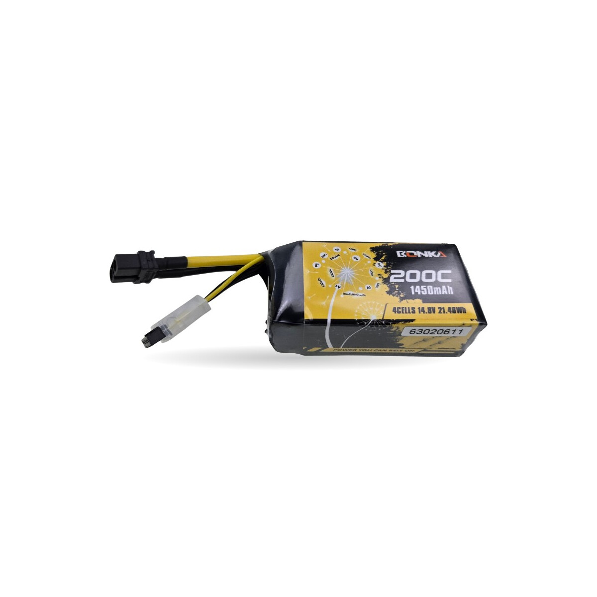 Bonka Lipo Akku1450mAh 14,8V 200C FPV XT60