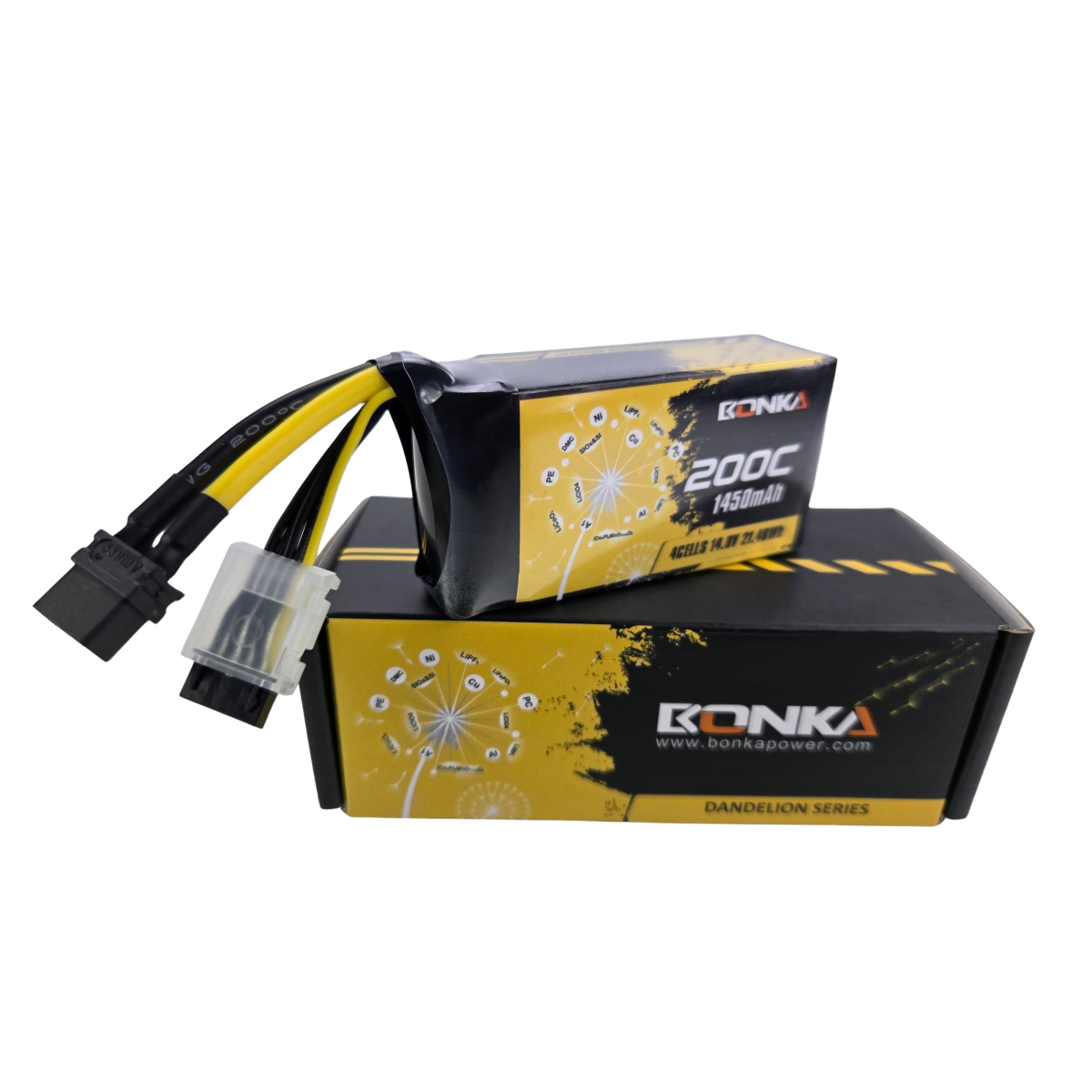 Bonka Lipo Akku1450mAh 14,8V 200C FPV XT60