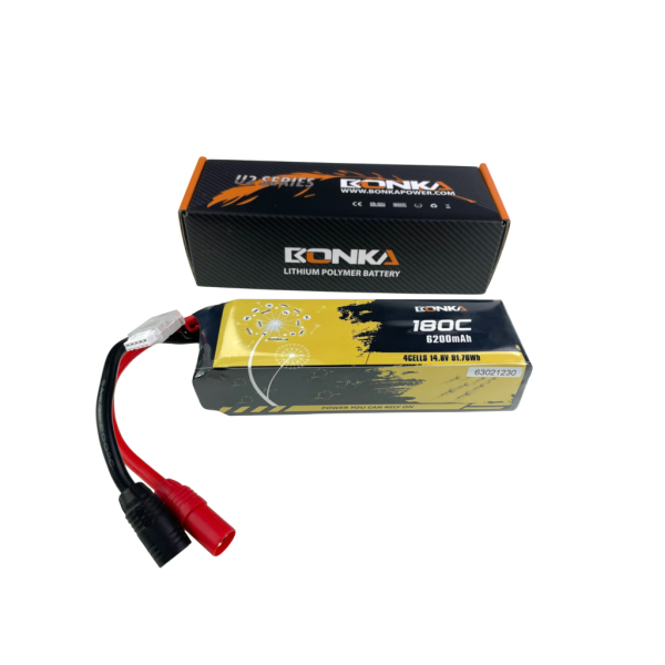Bonka Lipo Akku 6200mAh 180C HEIM Series 14,8V AS150 Antiblitz
