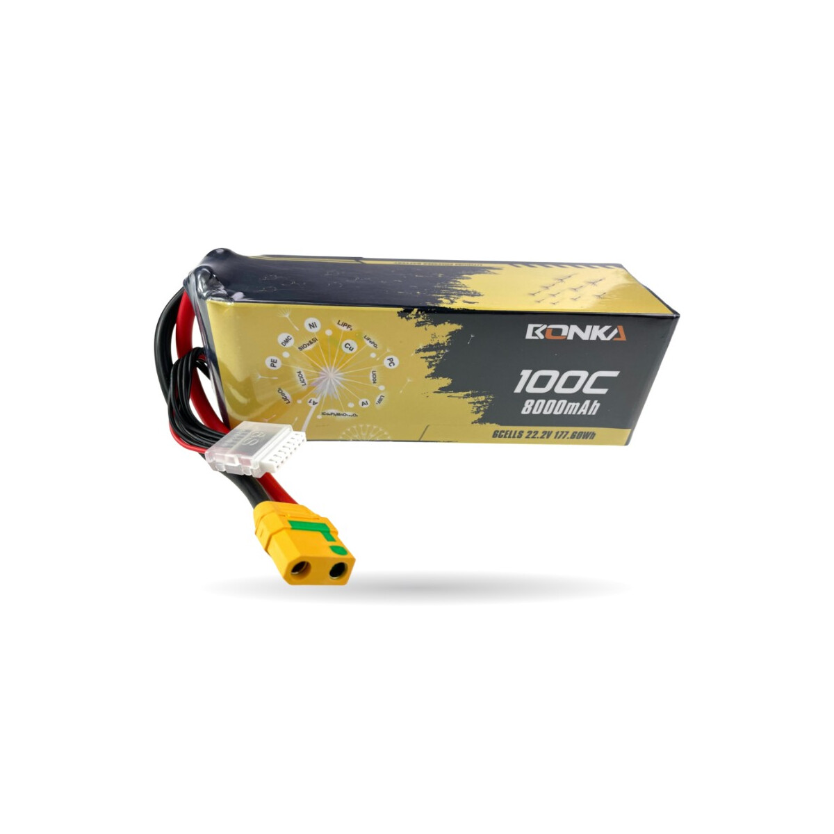 Bonka Lipo Akku 8000mAh 100C  22,2V XT90 Antiblitz