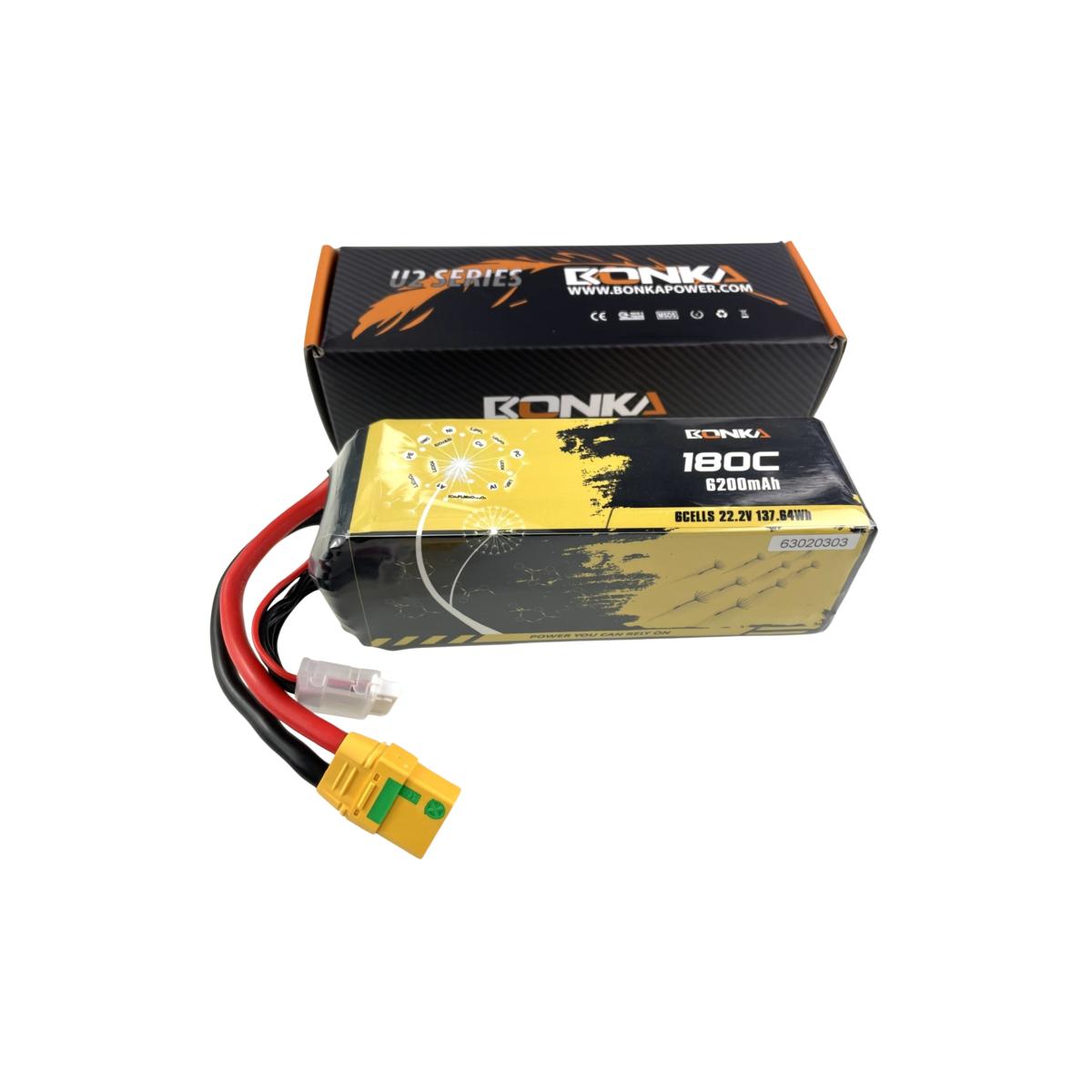 Bonka Lipo Akku 6200mAh 180C HEIM Series 22,2V XT90 Antiblit