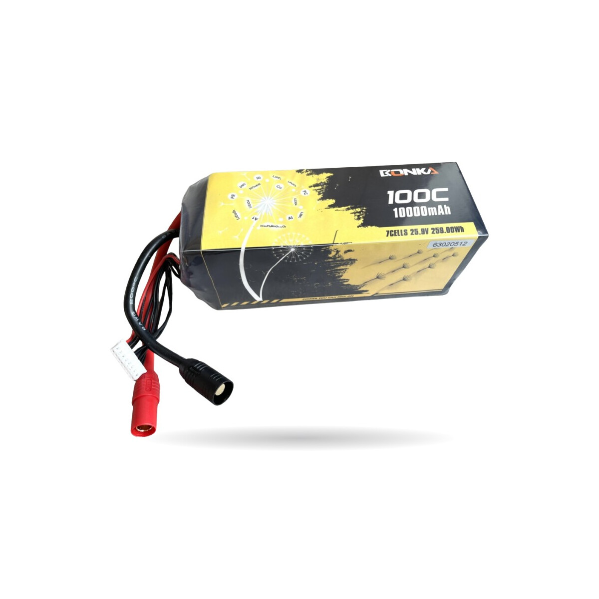 Bonka Lipo Akku 10000mAh 100C  25,9V AS150 Antiblitz