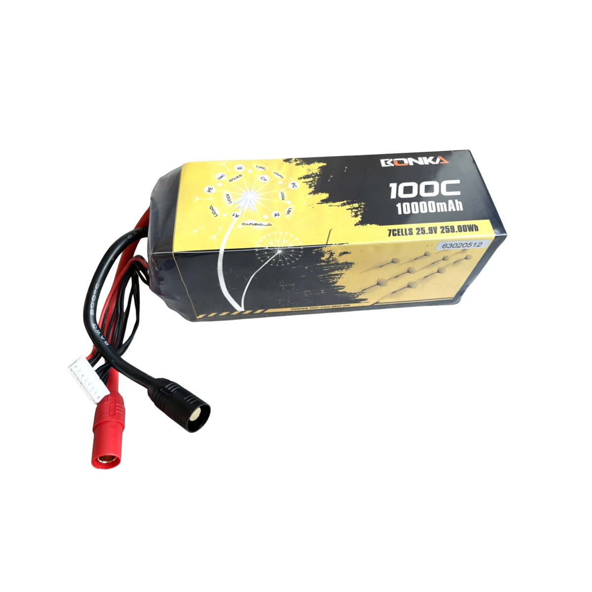 Bonka Lipo Akku 10000mAh 100C  25,9V AS150 Antiblitz
