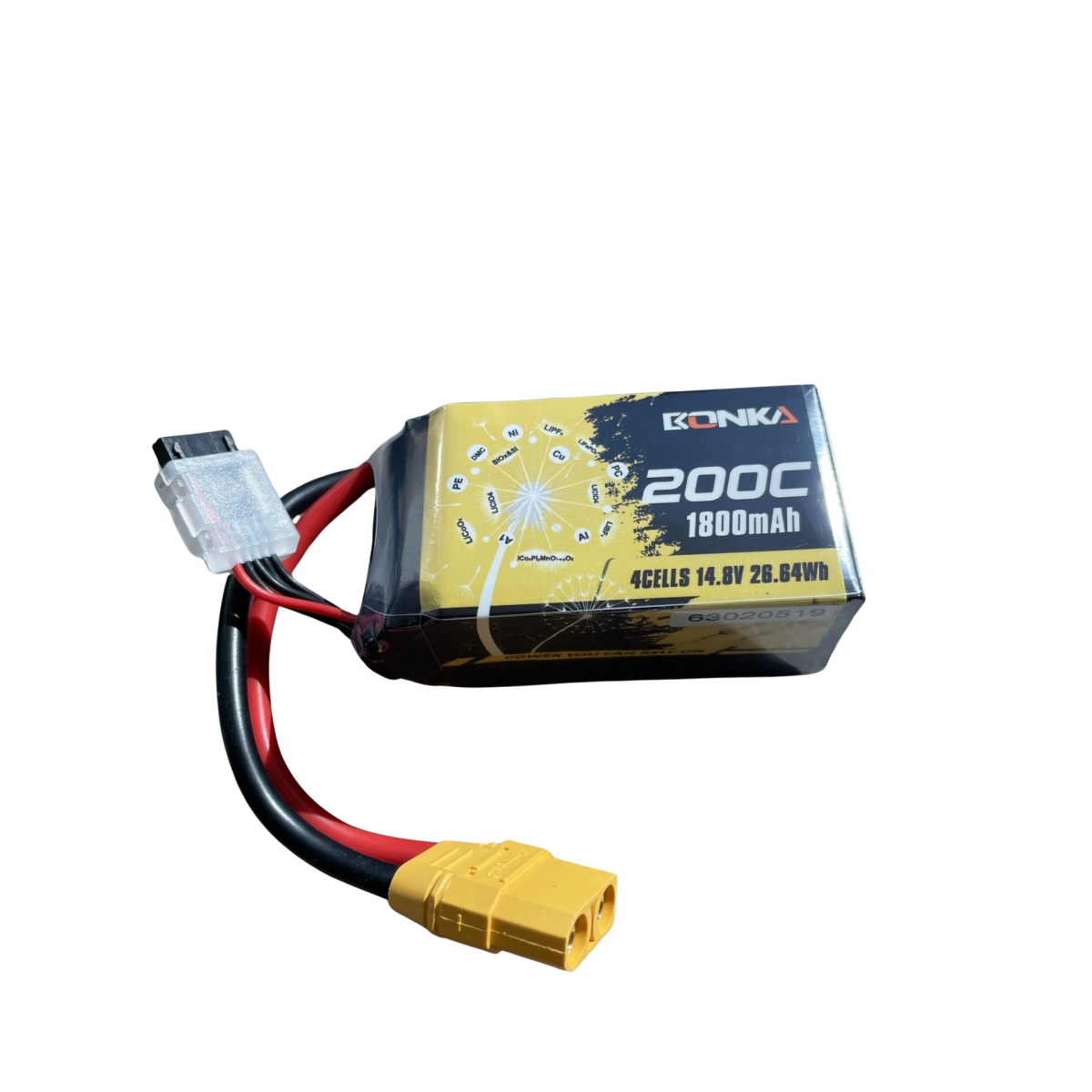 Bonka Lipo Akku1800mAh 14,8V 200C/400C FPV XT60
