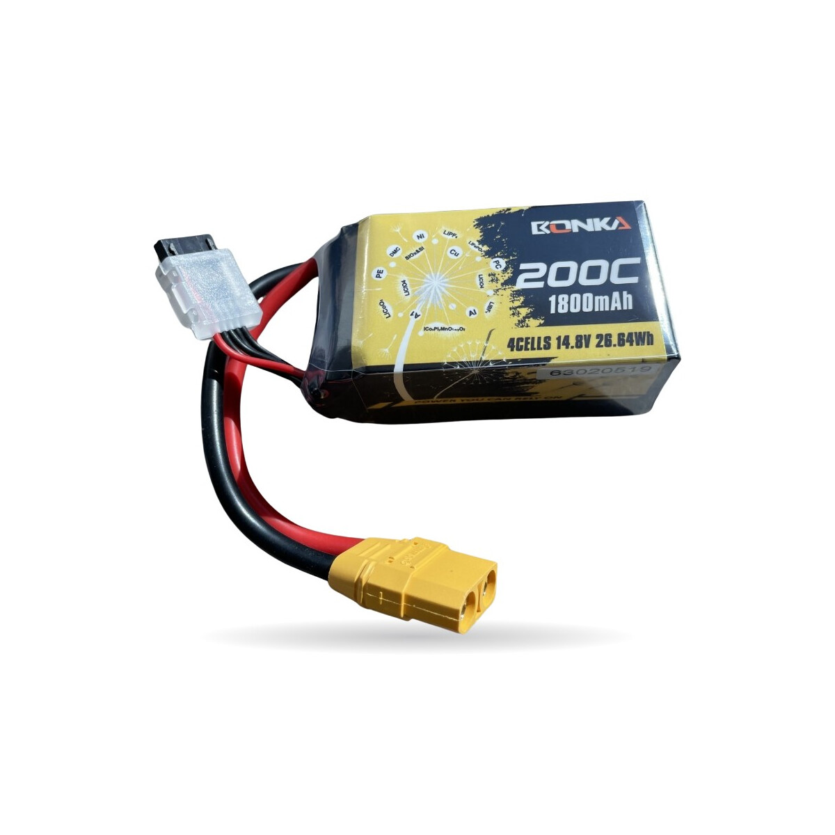 Bonka Lipo Akku1800mAh 14,8V 200C/400C FPV XT90