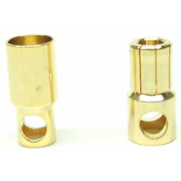 1 pair of 6mm gold plugs