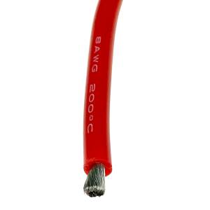 Silikonkabel 8AWG (8,35mm²) rot